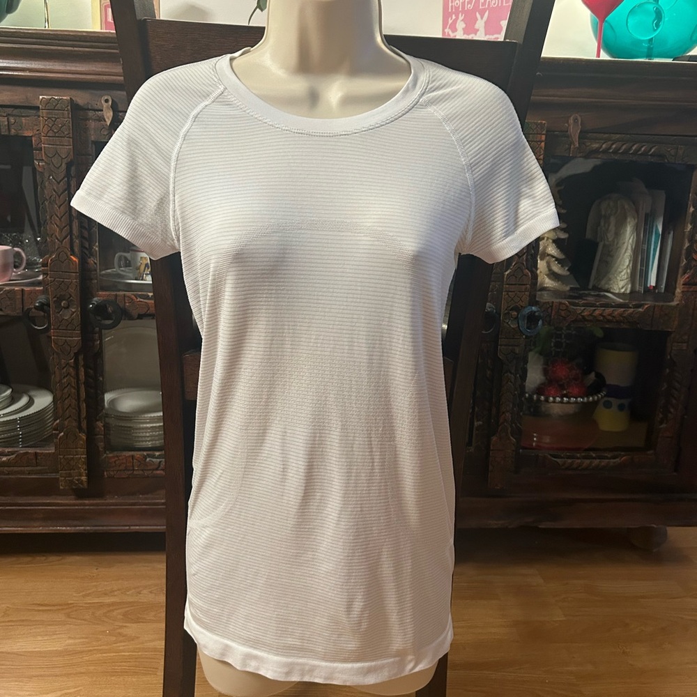 lululemon athletica Swiftly Tech Short-Sleeve Shirt; White